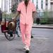 2024 Summer Men's Shirt Casual Loose Short sleeved Long Pants Beach Set_ipsvogv.com