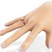 Sanjie Fashion Bow Women's Rose Gold Champagne Zircon Ring_ipsvogv.com