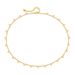 Copper Plated K Real Gold Color Preserving Necklace Handmade Plain Chain Round Rod Mixed Chain Minimalist Small Disc Clavicle Chain_ipsvogv.com