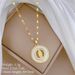 Fashion Gold Color Stainless Steel Chain Necklaces Clear Inlay Round Cross Virgin Mary Pendant Necklaces_ipsvogv.com