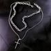 8.5mm & 4mm Width Cross Pendant Double Necklace Stainless Steel Tone for Mens Womens_ipsvogv.com