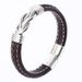 Fashion Commuter Men's Leather Alloy Magnetic Twist Punk Bracelet_ipsvogv.com