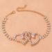 Hot Selling Jewelry Full Diamond Fashion Diamond Double Heart Anklet Hollow All-match Heart-shaped Rhinestone Anklet_ipsvogv.com