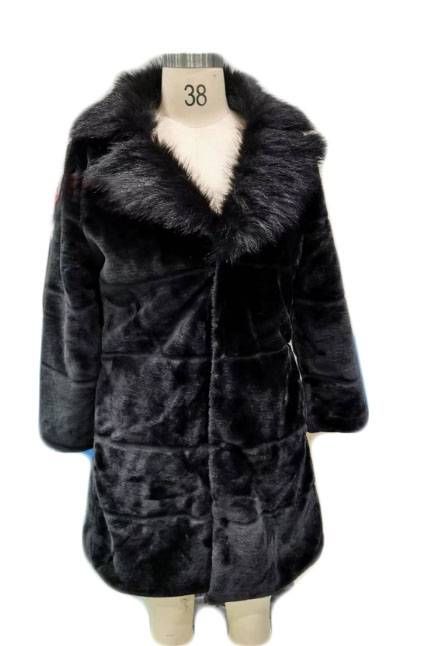 Sheepshear autumn and winter new spliced fur all-in-one mid-length imitation fox fur collar coat and fur jacket_ipsvogv.com