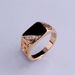 New Personalized Creative Black Triangle Drip Oil Set Zircon Ring For Men's Fashion Style_ipsvogv.com