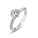 Global Hot S925 Silver Dazzling 1 Carat Moissanite Ring Inlaid With Shining Colored Gemstones Engagement Ring Fashion_ipsvogv.com