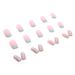 Medium and long square nails foreign trade cross border nail pieces lake blue ripple wear nails summer cool fresh natural nail pieces_ipsvogv.com