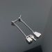 European and American brand pendants, metal pendants, earrings with long chain ear clips, women's silver gold star moon earrings, jewelry_ipsvogv.com