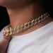 Alloy Round Gold Hip Hop Necklace Jewelry Cuban Chain No Fading Diamond Special Men's Necklace_ipsvogv.com