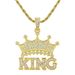 Full Diamond Crown Letter King Pendant Accessories Hanger Hip Hop Rap Street Dance Cool Necklace Jewelry_ipsvogv.com