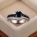Cao Shi Inlaid Black Zircon Ring Fashion OL Women's Gift Headpiece_ipsvogv.com