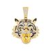 Unisex Cool Three Dimensional Full Diamond New Oil Painting Tiger Head Pendant Trendy Personality Men's Hip Hop Necklace_ipsvogv.com