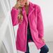 Women's Clothing F0281 fashion plush suit collar jacket women's long fur jacket tops for women_ipsvogv.com