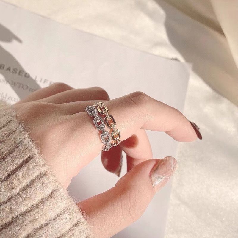 He Family Pig Nose Chain Pure Silver For Women, Japan South Korea, Simple Versatile, Paired Diamond Interlocking, Index_ipsvogv.com