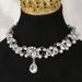 New Diamond Set Pearl Necklace, Exaggerated Fashion Wedding Dress, Banquet Accessories_ipsvogv.com