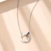 Mobius ring couple necklace light luxury niche high end interlocking pendant clavicle chain Valentine's Day gift_ipsvogv.com