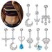 Women's Jewelry Stainless Steel Zircon Belly Button Ring Fashionable Personality Oil Drop Micro Inlaid Belly Button Ring Belly Button Nail_ipsvogv.com