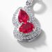 Cultivated red treasure gourd necklace female S925 silver inlaid cultivated colored treasure full diamond clavicle chain light luxury fashion_ipsvogv.com