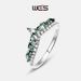 Exclusively For S925 Silver Green Moss Ring Water Grass Agate Hand Jewelry Noble Light Luxury Fashion_ipsvogv.com