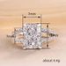 Cao Shi's New Women's Micro Set Fashion Square Diamond Engagement Double layered One Ring_ipsvogv.com