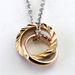 Men's Jewelry Stainless Steel Fashion Jewelry Niche Creative Design Ripple Double Ring Double Circle Titanium Steel Couple Necklace_ipsvogv.com