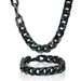 Men's Jewelry Necklace Jewelry Green Ghost Diamond Necklace Versatile Titanium Steel Cuban Chain Hip Hop Jewelry_ipsvogv.com