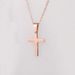spot mirror polished cross necklace hip hop trend cross pendant necklace couple pendant accessories_ipsvogv.com