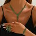 Twist Necklace Earrings Bracelet Three-Piece Fashion Trendy Jewelry Luxurious Full Diamond Rhinestone Set_ipsvogv.com