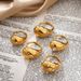Women’s Jewelry Set Fashion Hot Sale Micro Diamond Open Water Drop Ring Gold Plated Ring Adjustable Ring_ipsvogv.com