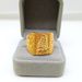 Sand Jewelry, Gold-plated Smooth Sailing, Sandblasted Men's Domineering And Wealthy Gold Living Ring, Ring_ipsvogv.com