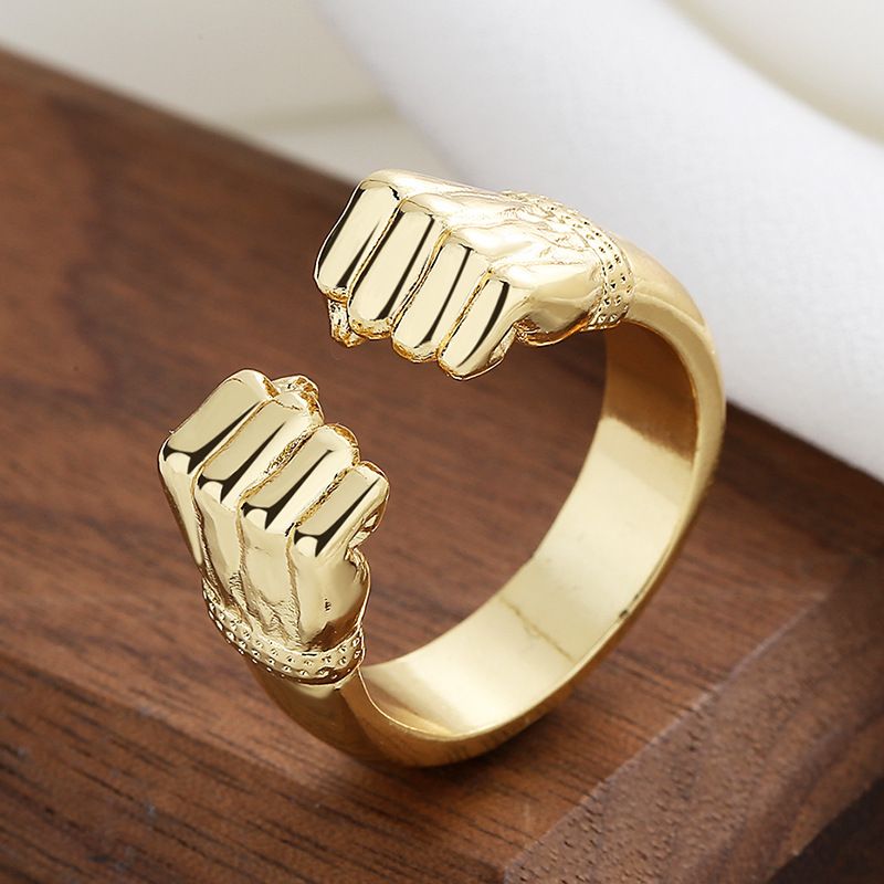 Heavy Attack, Personality Power Fist Male Hip Hop Trendy Person Ring, Fitness Hiphop Street Single_ipsvogv.com