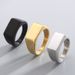 Men And Women's Jewelry Laser Logo Engravable Smooth Titanium Steel Ring Geometric Round Stainless Steel Ring Cool Style_ipsvogv.com