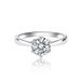Pure Silver Classic Mosang Stone Six Claw Ring for Women's Proposal Men's Simple and Versatile Instagram_ipsvogv.com