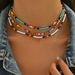 Ms. Feng's Geometric Multi layer with Personalized Weaving Colorful Rice Bead Design Long Clavicle Chain Necklace_ipsvogv.com