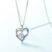 new Rainbow Love Pendant S925 Silver Heart Shaped Ocean Heart Clavicle Chain Heartbeat Fashion_ipsvogv.com