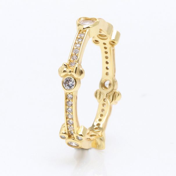 Women's Jewelry Gold Plated Diamond Ring Light Luxury Sparkling Eternal Ring_ipsvogv.com