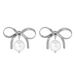 Fashionable Stainless Bow Pearl Earrings For Women, Niche And Versatile, Titanium Steel Heart Earrings, Elegant Ear_ipsvogv.com