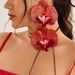 Women’s Jewelry Set Fashion Jewelry Hot Selling Phalaenopsis Orchid Neck Chain Pull Out Choker Personalized Long Large Flower Necklace For Women_ipsvogv.com