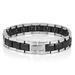 Jewelry Black And White Ceramic With Stainless Steel Curved Ochre Bracelet Men's Health Magnetic Jewelry_ipsvogv.com