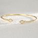 Brass Gold Plated Bracelet For Women Light Luxury Style Inlaid Opal Opening Adjustable Teardrop Shaped Bracelet_ipsvogv.com
