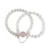 Natural White Double-layer Powder Crystal Ball Fox Butterfly Bracelet, Exquisite And Fashionable Online Novice String_ipsvogv.com