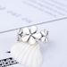 Korean Version S Pure Thai Silver Open-end Ring, Women's Vintage Creative Flower Ring_ipsvogv.com