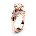 Sanjie Fashion Bow Women's Rose Gold Champagne Zircon Ring_ipsvogv.com