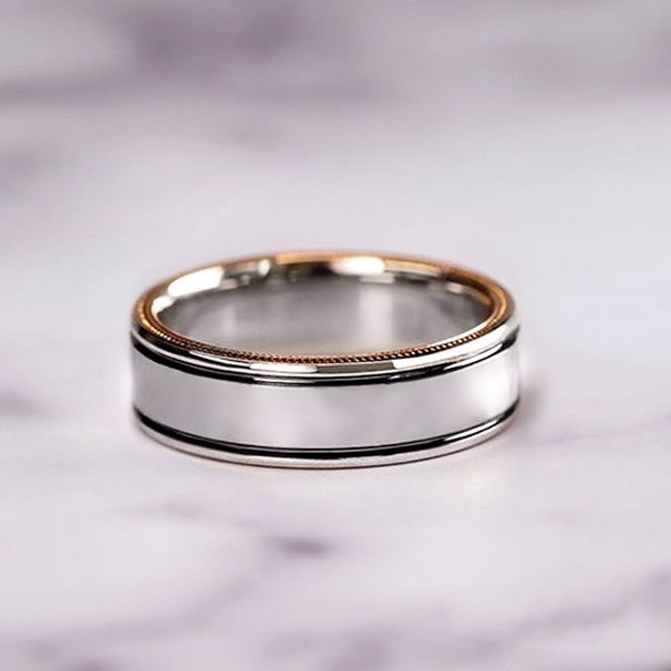Cao Shi's Three Piece Set Of Rose Gold Colored Sparkling Zircon For Women's Luxury Engagement Ring_ipsvogv.com