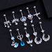 Women's Jewelry Stainless Steel Zircon Belly Button Ring Fashionable Personality Oil Drop Micro Inlaid Belly Button Ring Belly Button Nail_ipsvogv.com