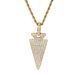 Unisex New Style Arrow Pendant Micro Inlaid Zircon Carrot Pendant Full Diamond Hip Hop Pendant Real Gold Necklace_ipsvogv.com