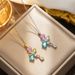 Fashion Exquisite Temperament Colorful Zircon Butterfly Necklace Unique Design Premium Luxury Clavicle_ipsvogv.com