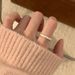 Geometric Minimalist Plain Women's Sweet Cool Style, Layered And Personalized Open Mouth Ring, Ins Niche Design, Index_ipsvogv.com