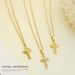 Fashion Inlaid Zircon Cross Titanium Steel Necklace Light Luxury Stainless Steel Clavicle Necklace Female Pendant Does Not Fade_ipsvogv.com