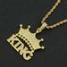 Full Diamond Crown Letter King Pendant Accessories Hanger Hip Hop Rap Street Dance Cool Necklace Jewelry_ipsvogv.com